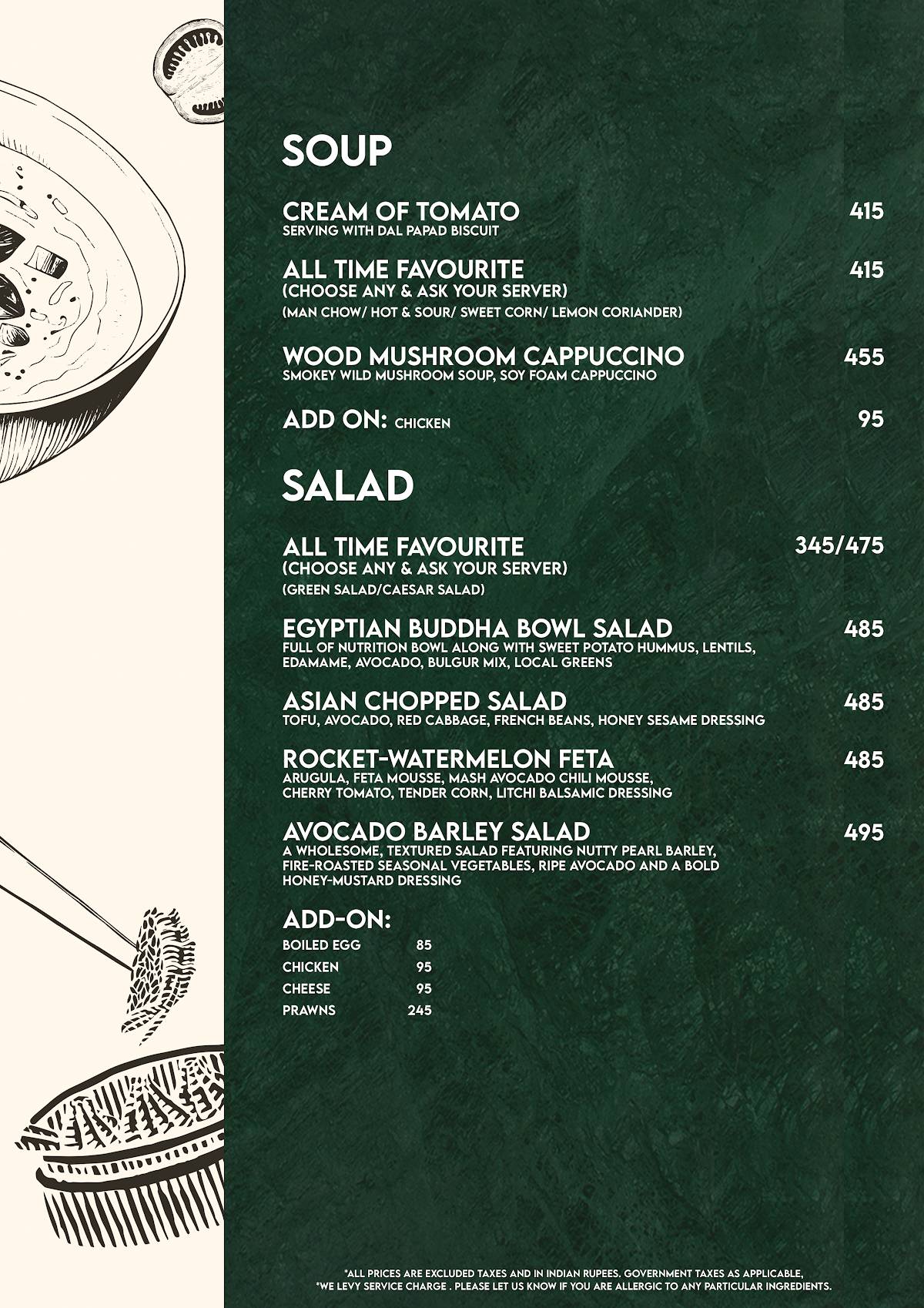 Molecule Agra menu
