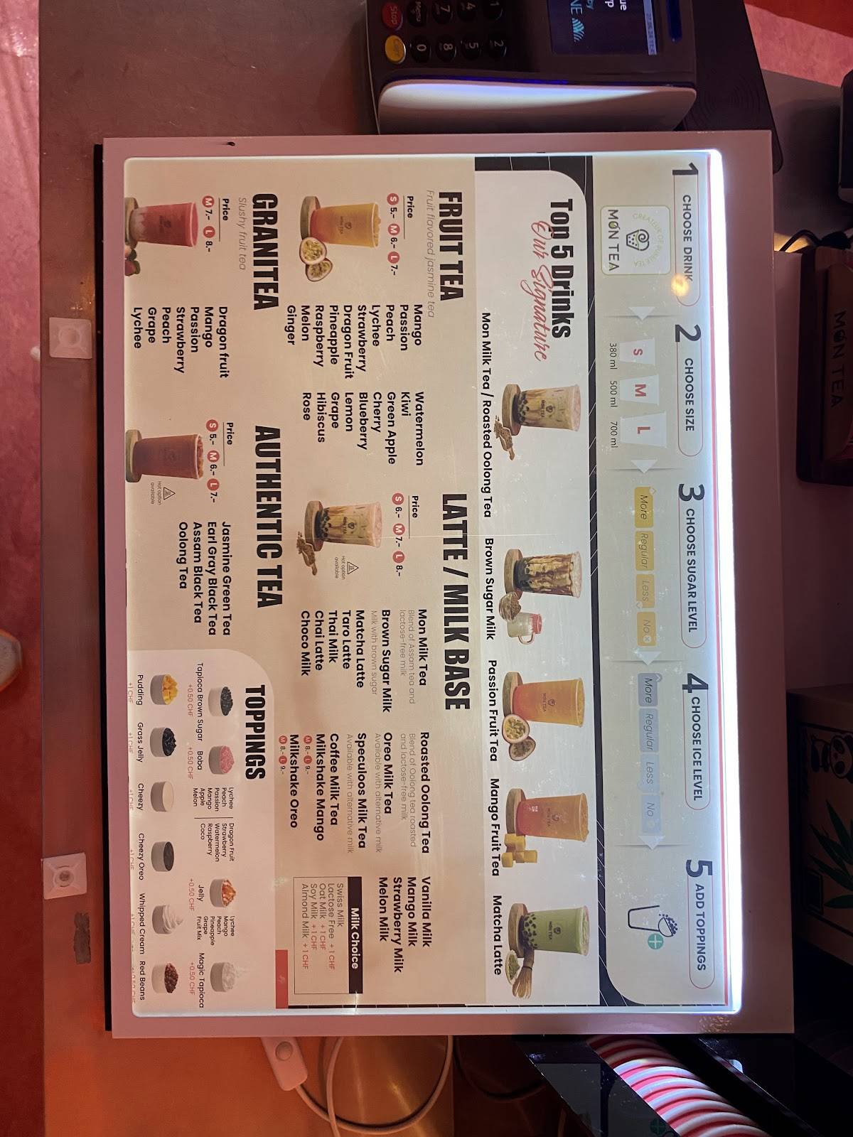 Menu de Mon Tea