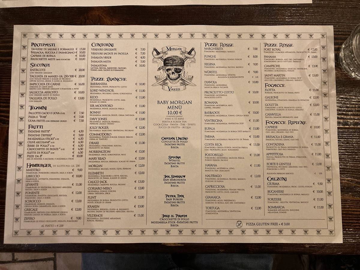 Menu di Morgan Ristorante - Pizzeria 