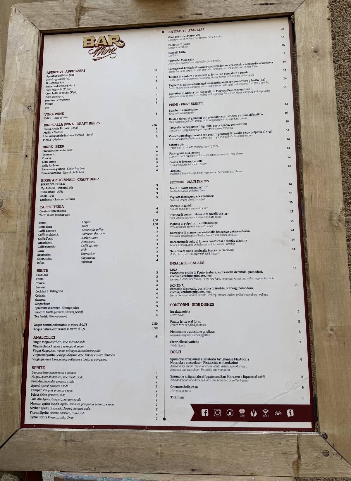Menu di Moro 