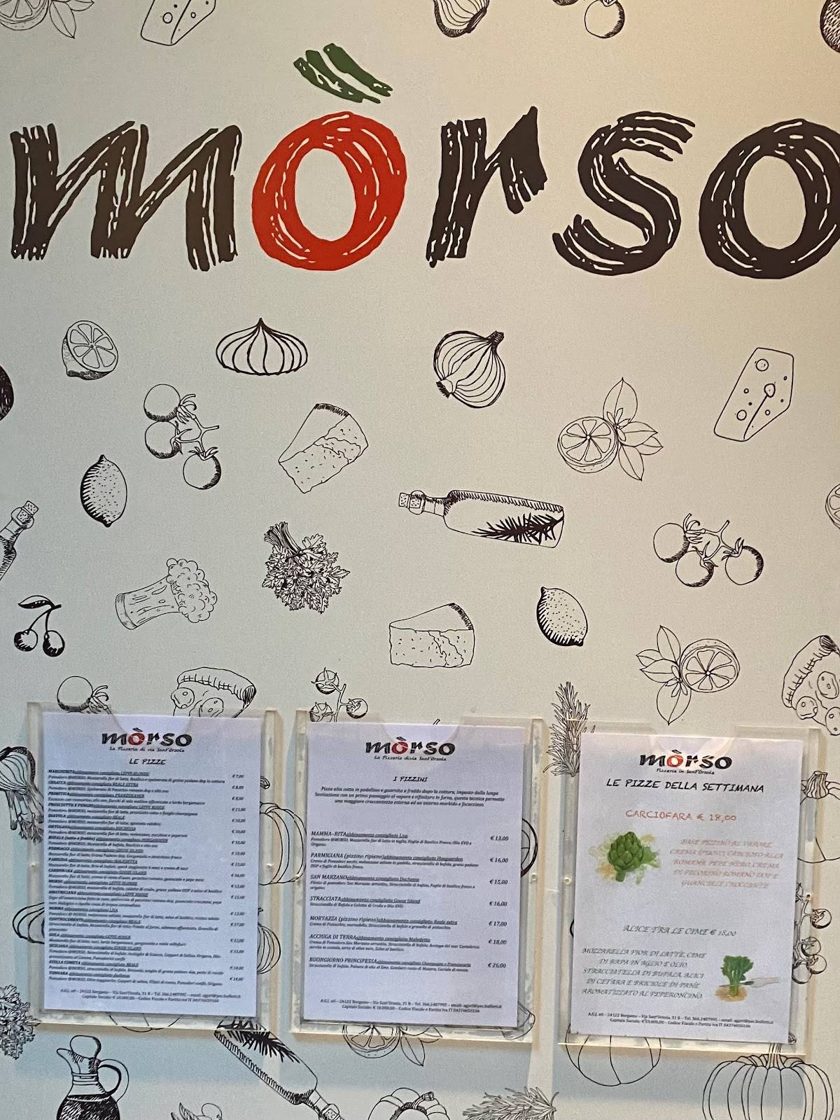 Menu di Mòrso Pizzeria Bergamo 