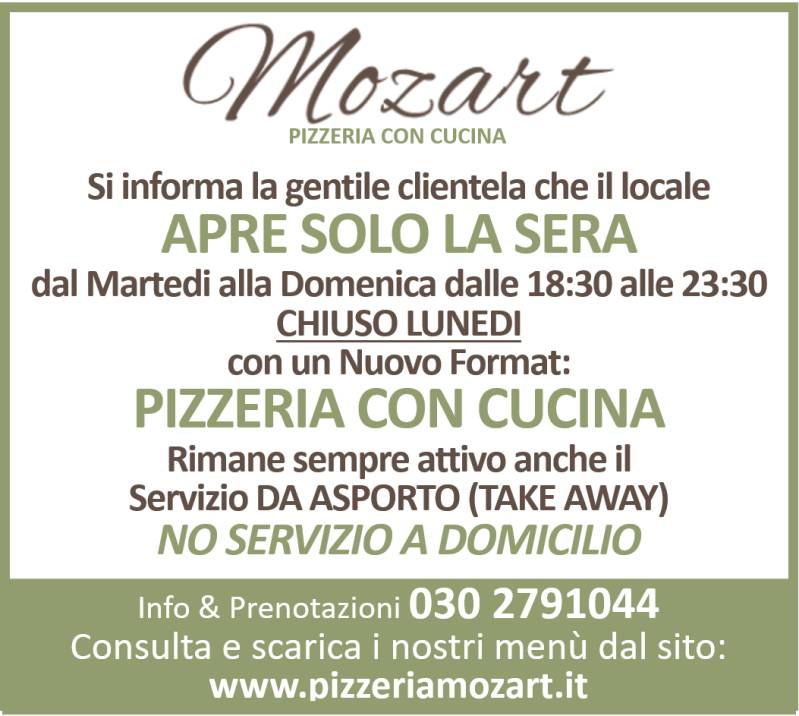 Menu di Mozart Pizzeria con Cucina 