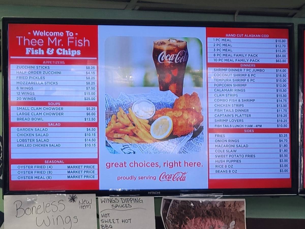 Menu at Mr Fish Fish & Chips restaurant, Yuma