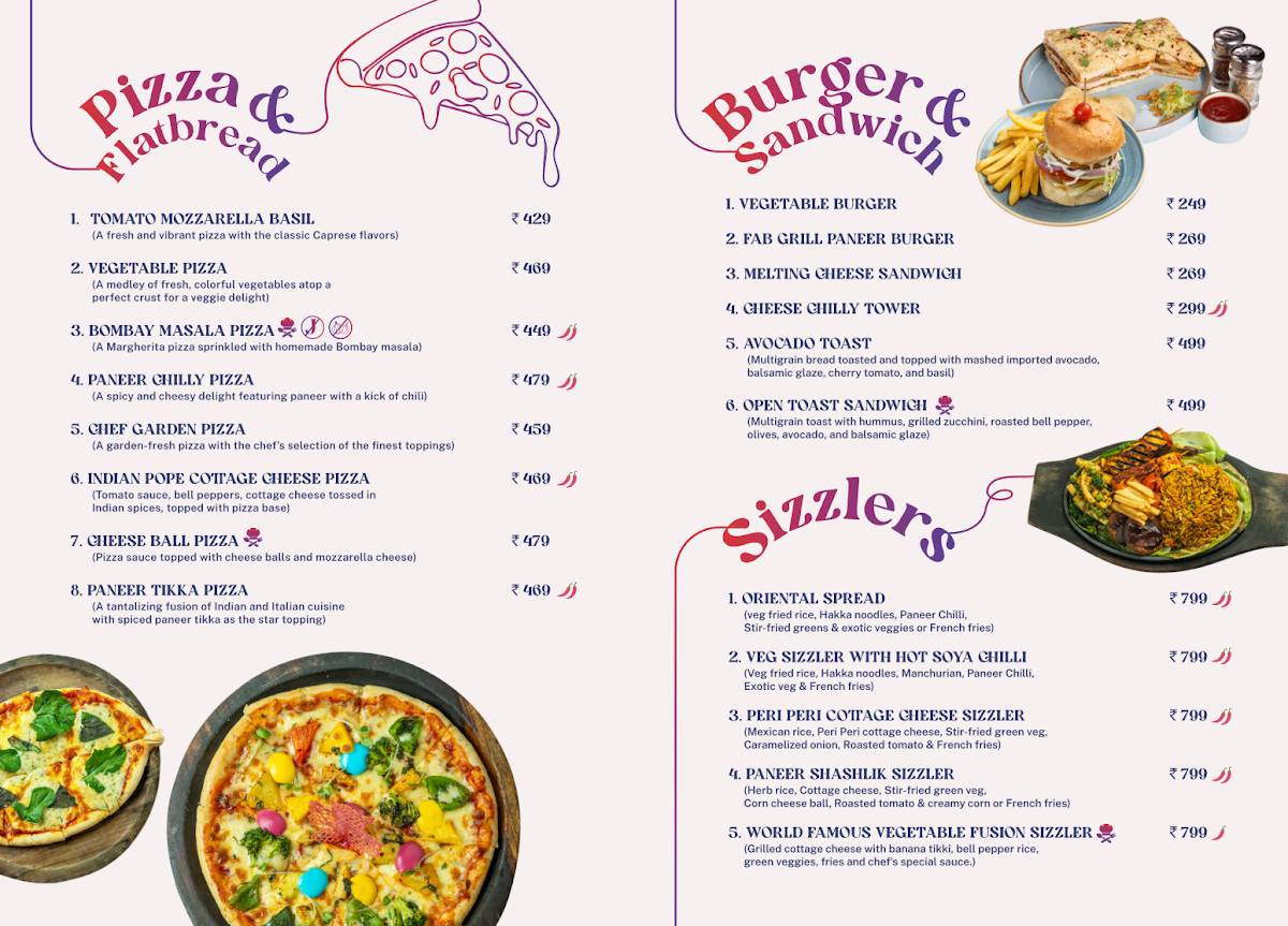 Flavours at Bay - Pure Veg and Jain Restaurant menu