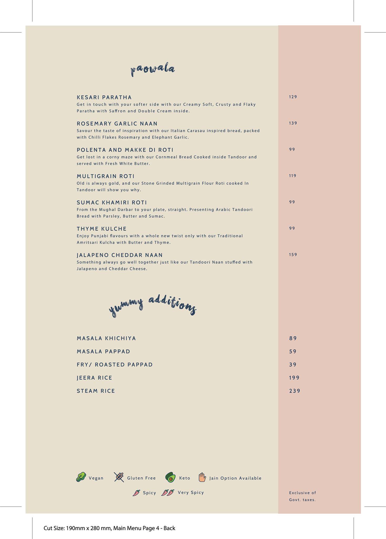 Happy House Kitchen menu