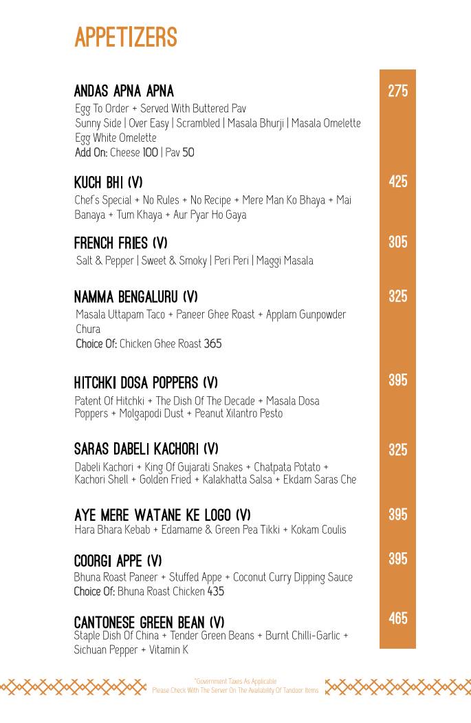 Hitchki, BKC menu