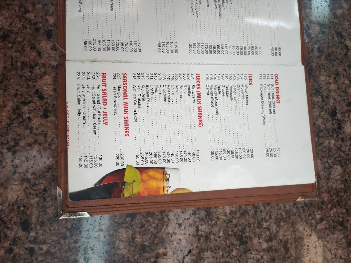 Hotel Kalpana Veg Restaurant menu