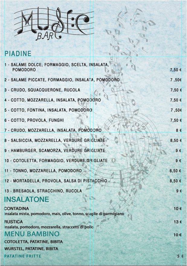 Menu di Music Bar 