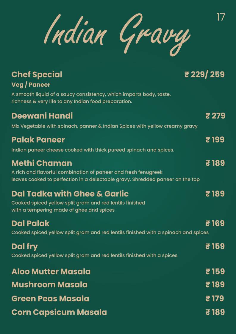 TimeSquare Cafe menu