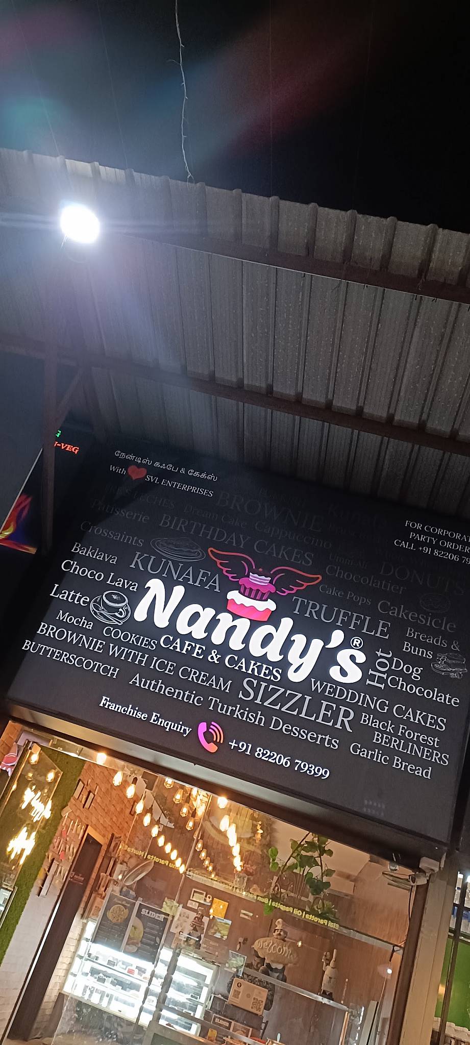 Nandy's Cafe & Cakes menu