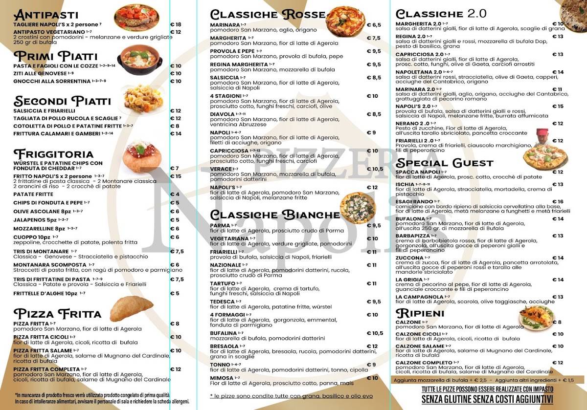 Menu di Napoli's Osimo 