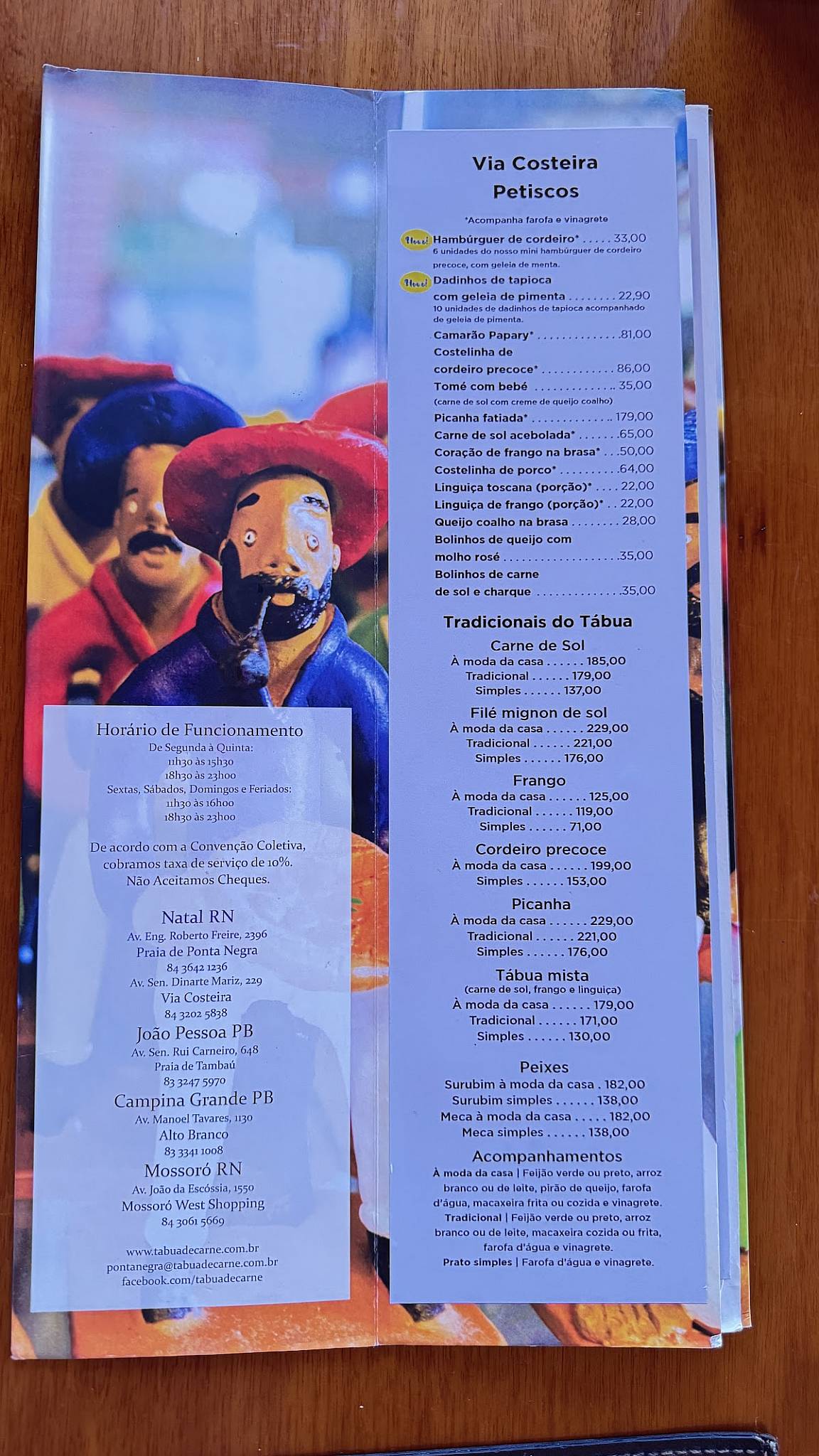 Tábua de Carne - Via Costeira cardápio