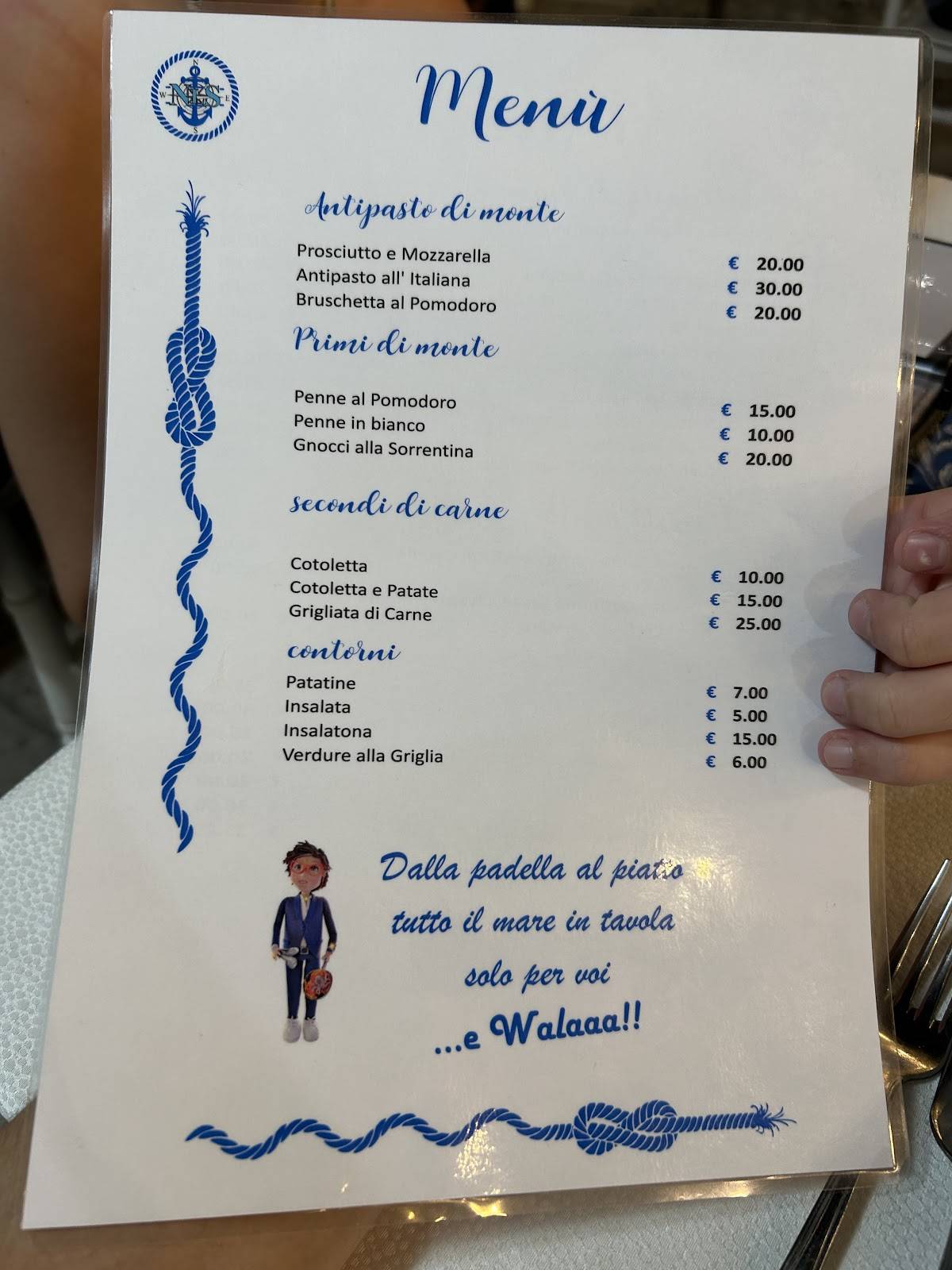 Menu di Nautica Lo Scoglio | Ristorante di pesce. 