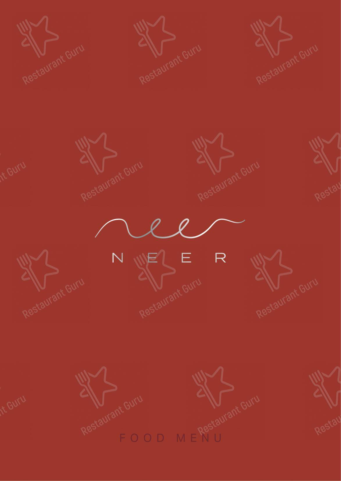 Wine Menu for the Neer restaurant