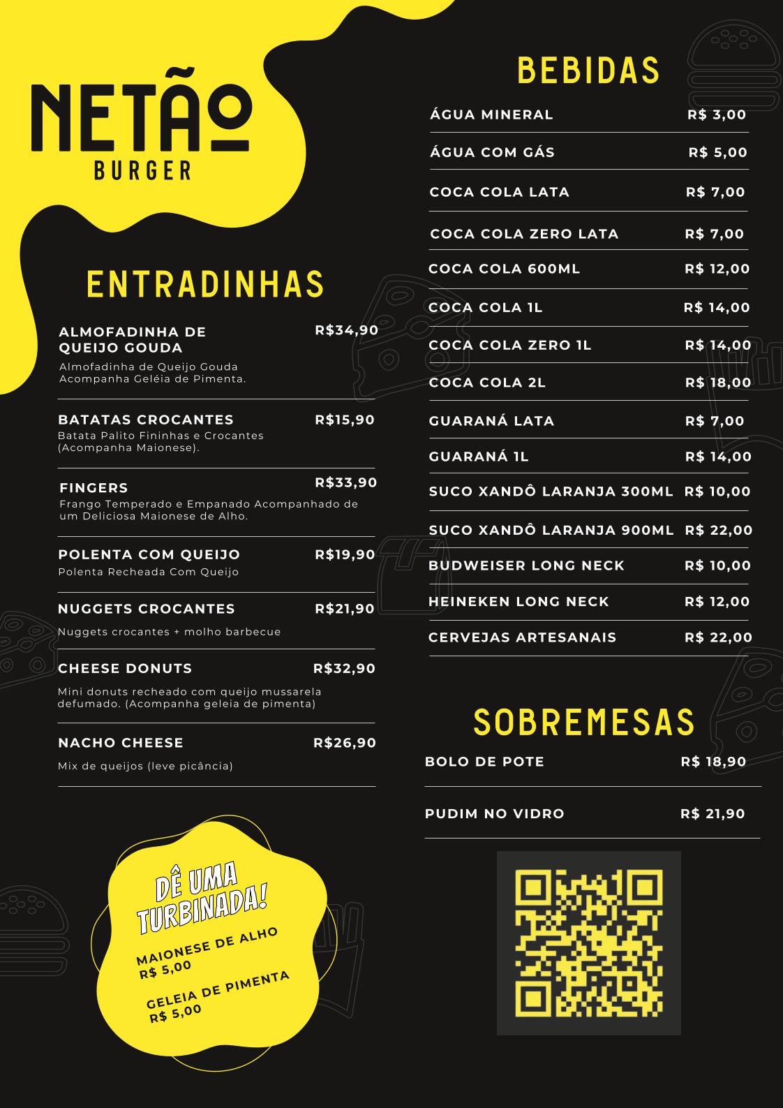 Netão Burger - Pedreira SP cardápio
