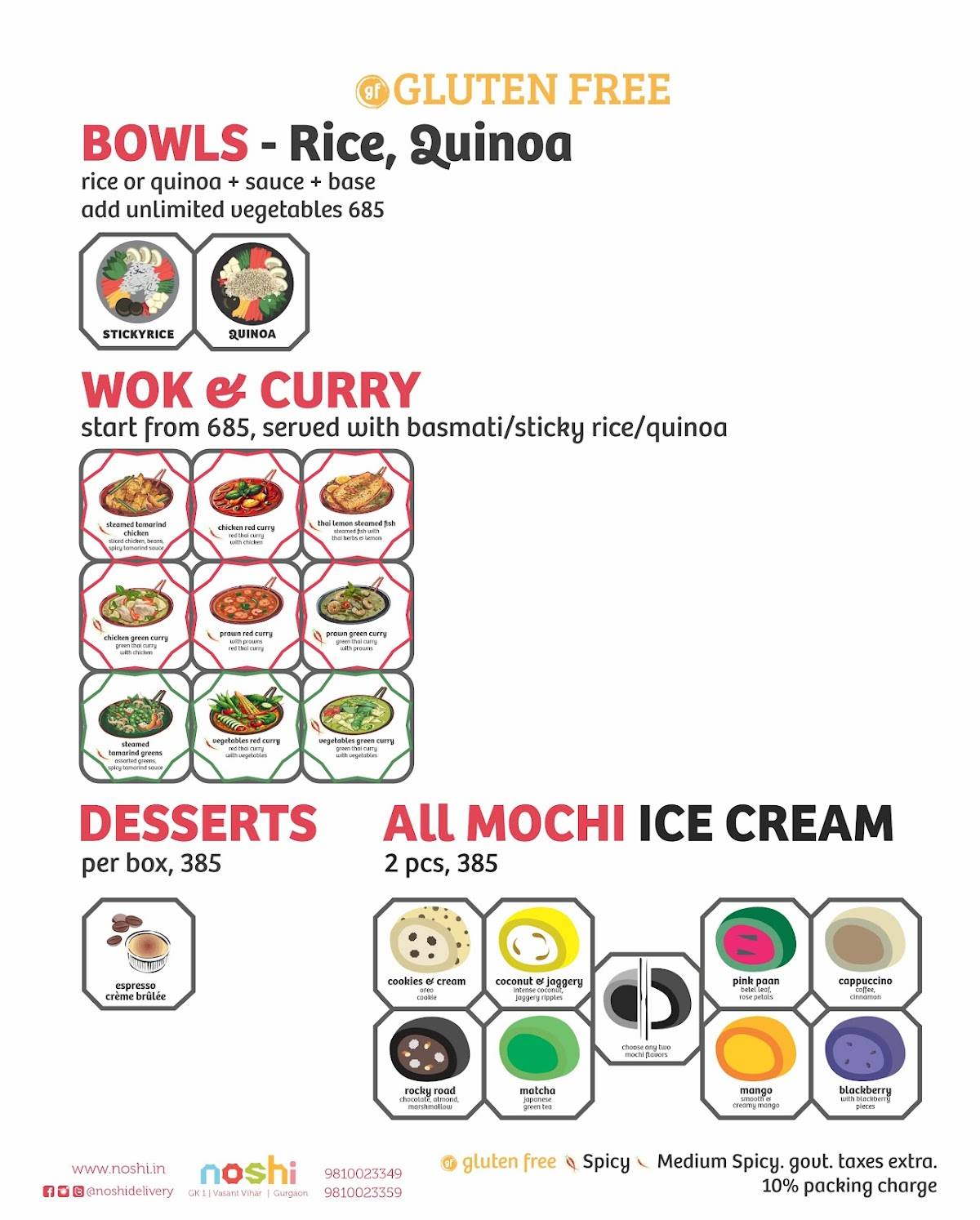 Noshi - Yum Asian Delivery menu