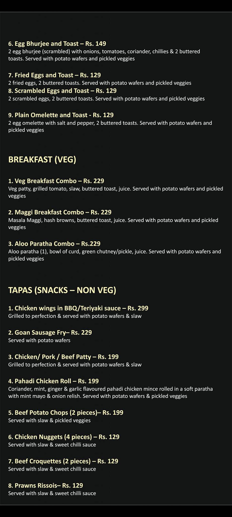 NickyM's Kitchen menu