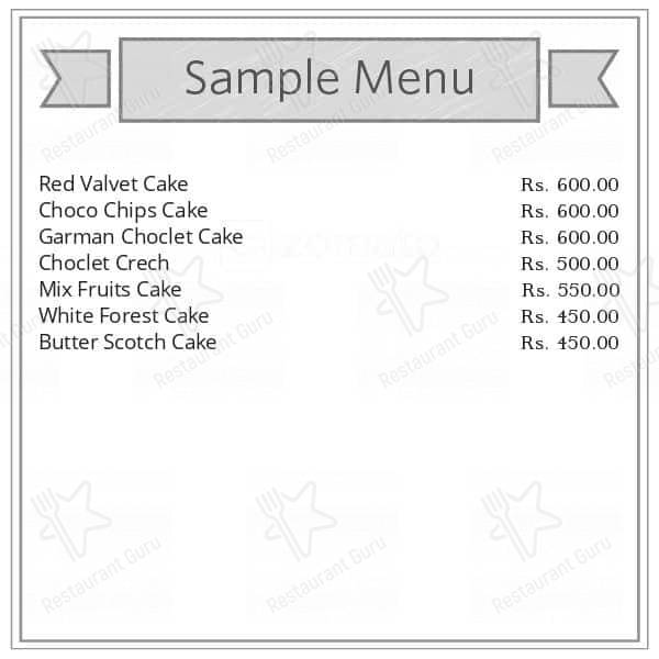 94 Patisserie & Bakery by Chef Nikshay menu
