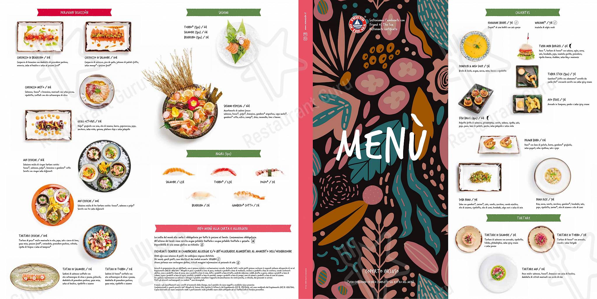 Takeaway Menu per NIMA Sushi (Milano - Corso Sempione) in Milano