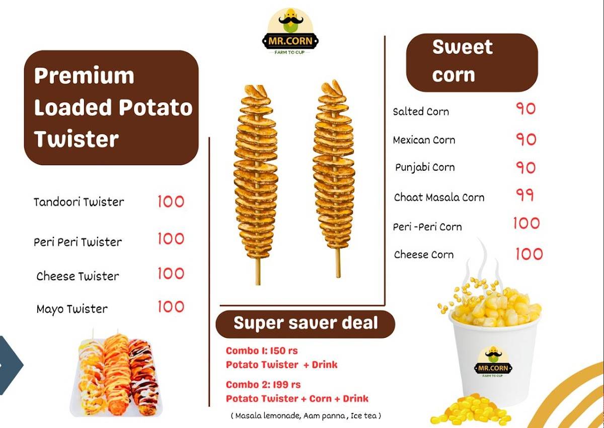 MR.CORN menu