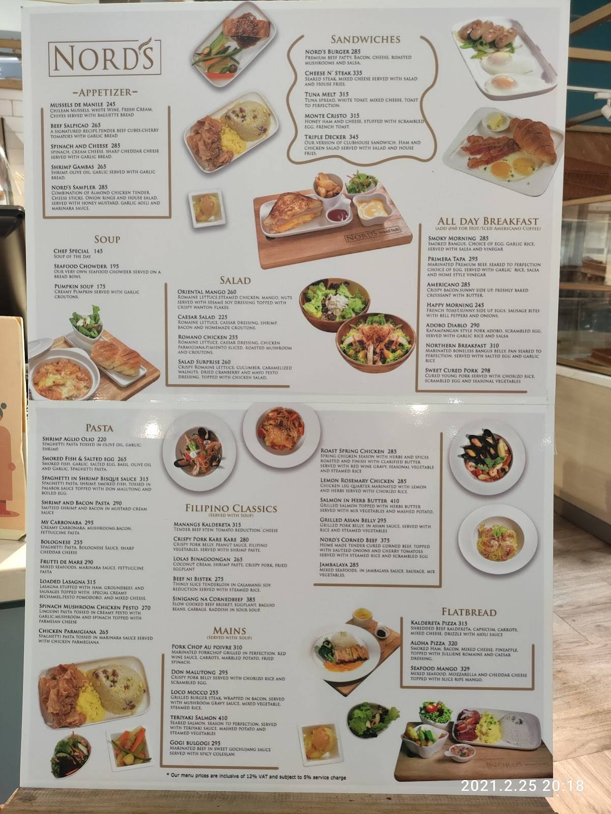 Carta del restaurante Nord's Bread Hub, Ciudad Quezon, SM North Edsa ...