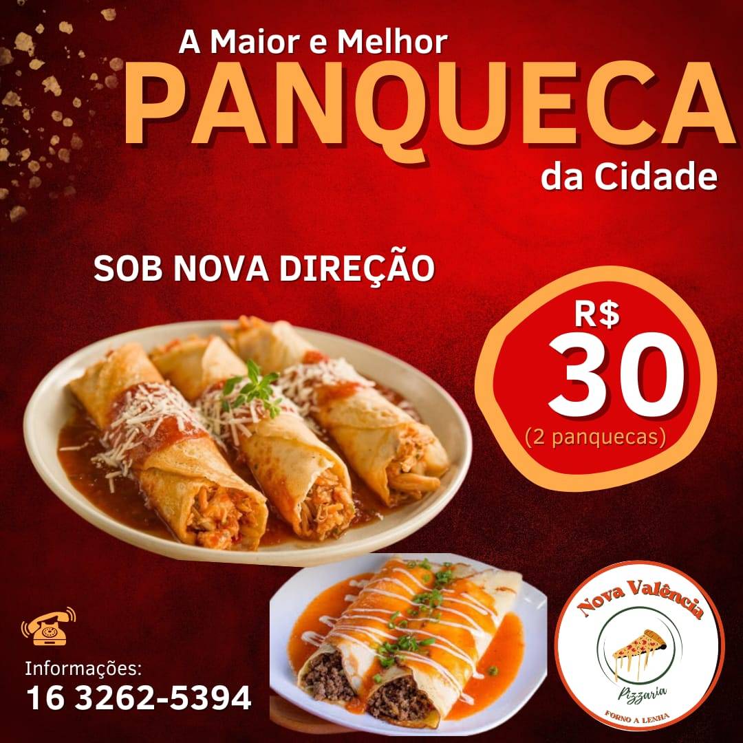 Nova Valência Pizzaria cardápio