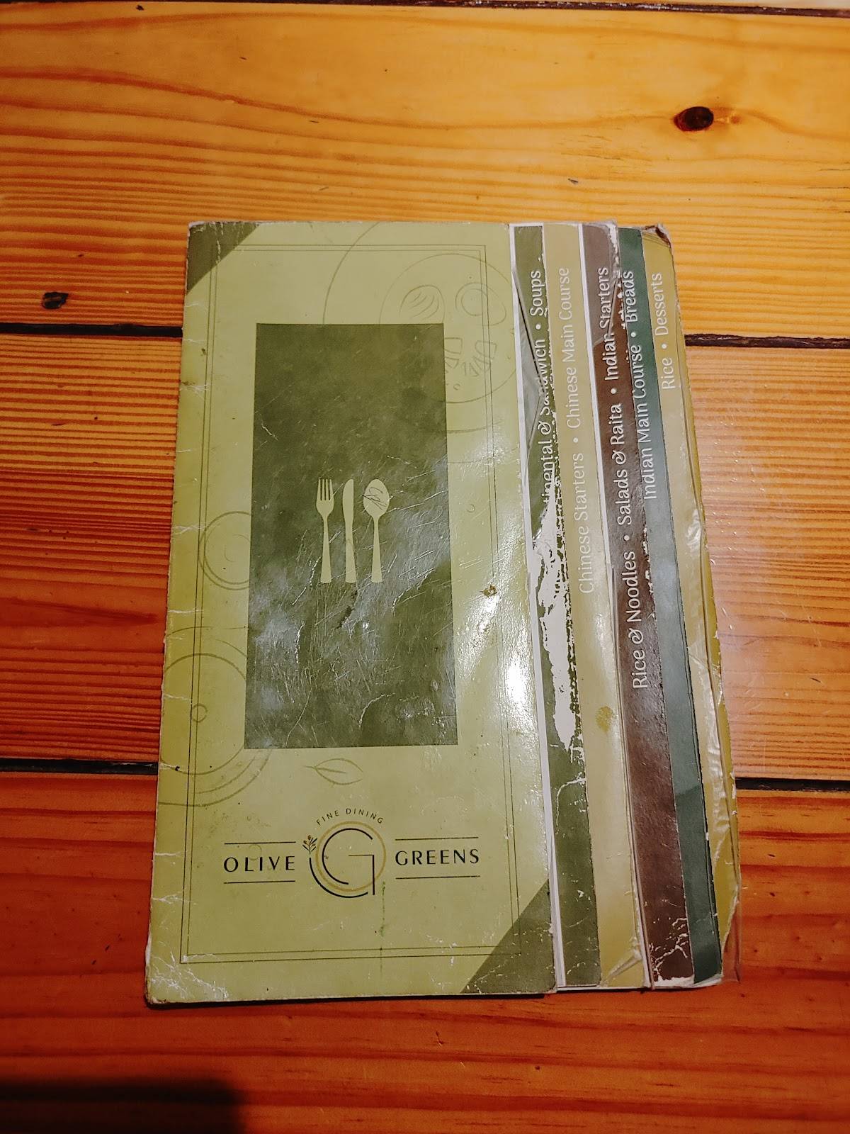 OLIVE GREENS menu