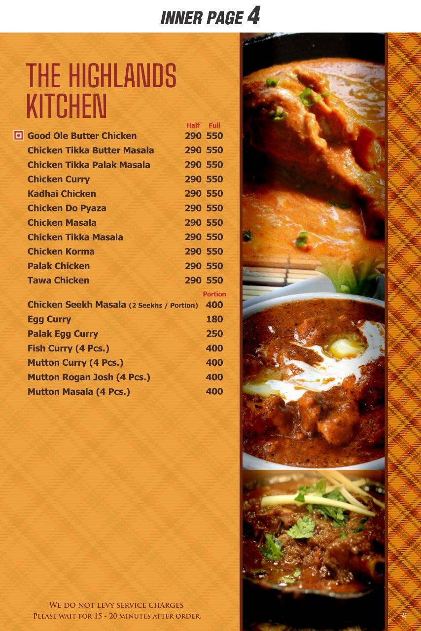 Old Town Coffee Cafe menu