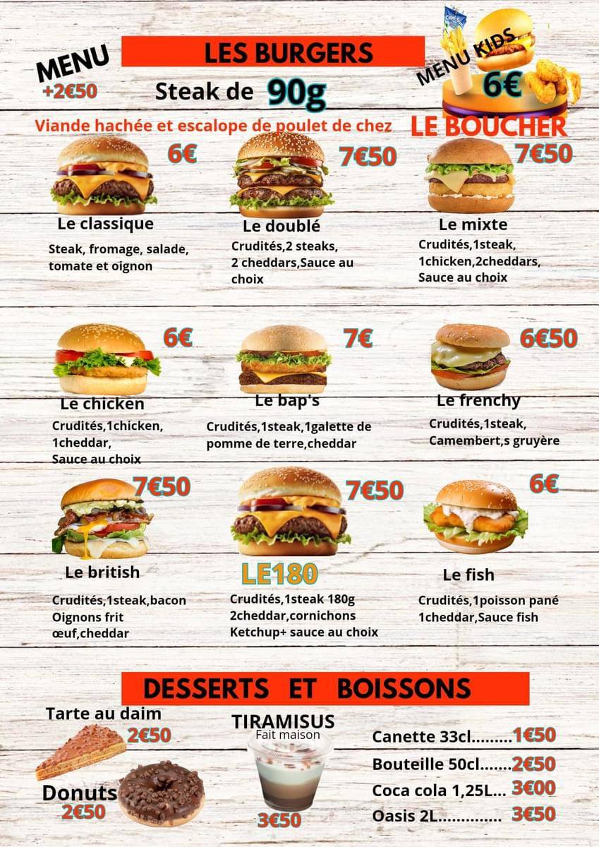Menu de One Pizza