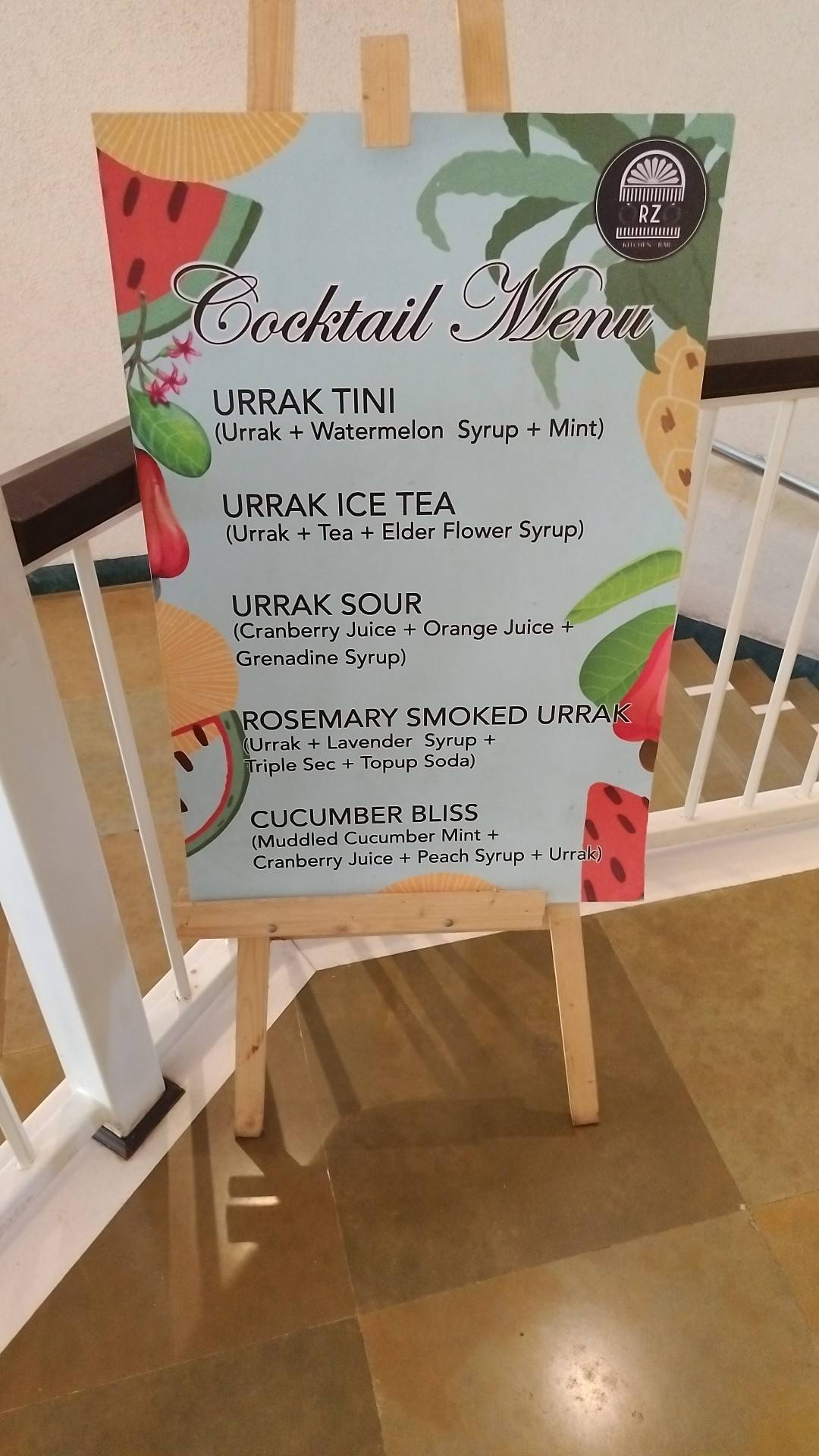 Orzo menu