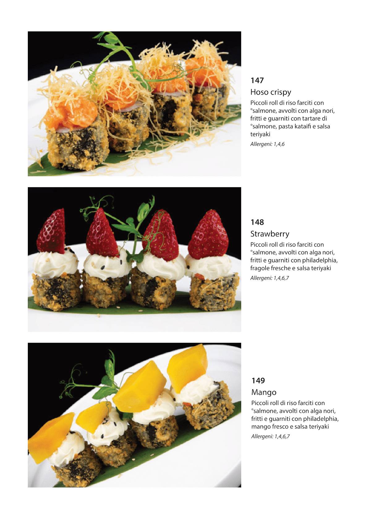 Menu di Osaka - Ristorante Fusion 