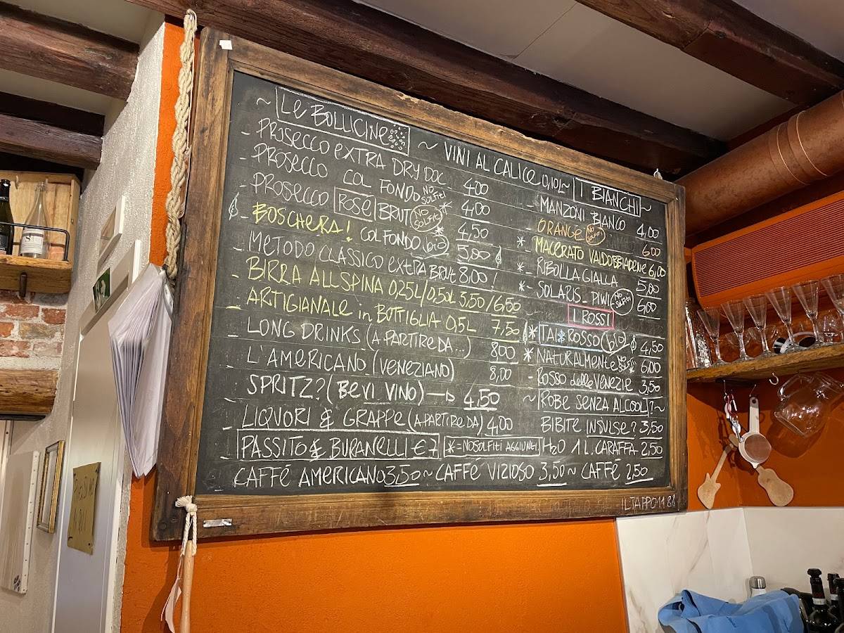 Menu di Osteria Al Tappo - Vin e Ciccheti 