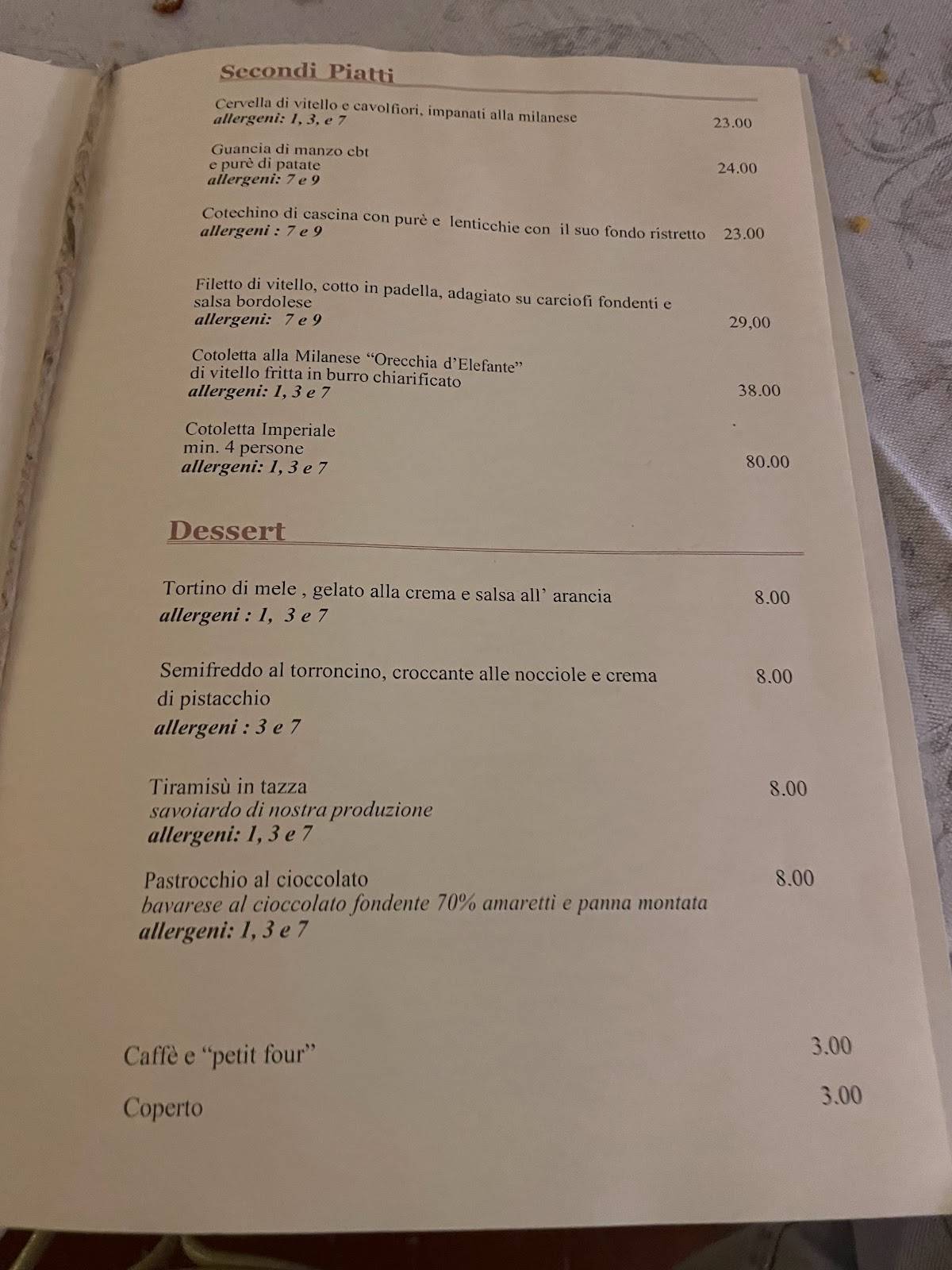 Menu di Osteria Del Ponte 