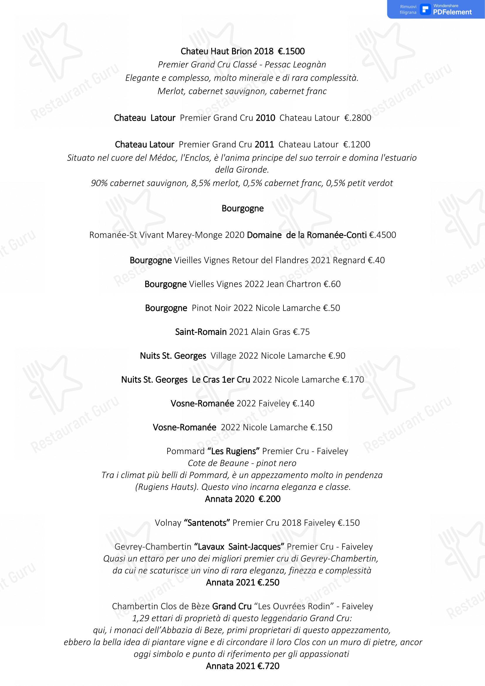 Osteria Don Abbondio in Forli - 菜单