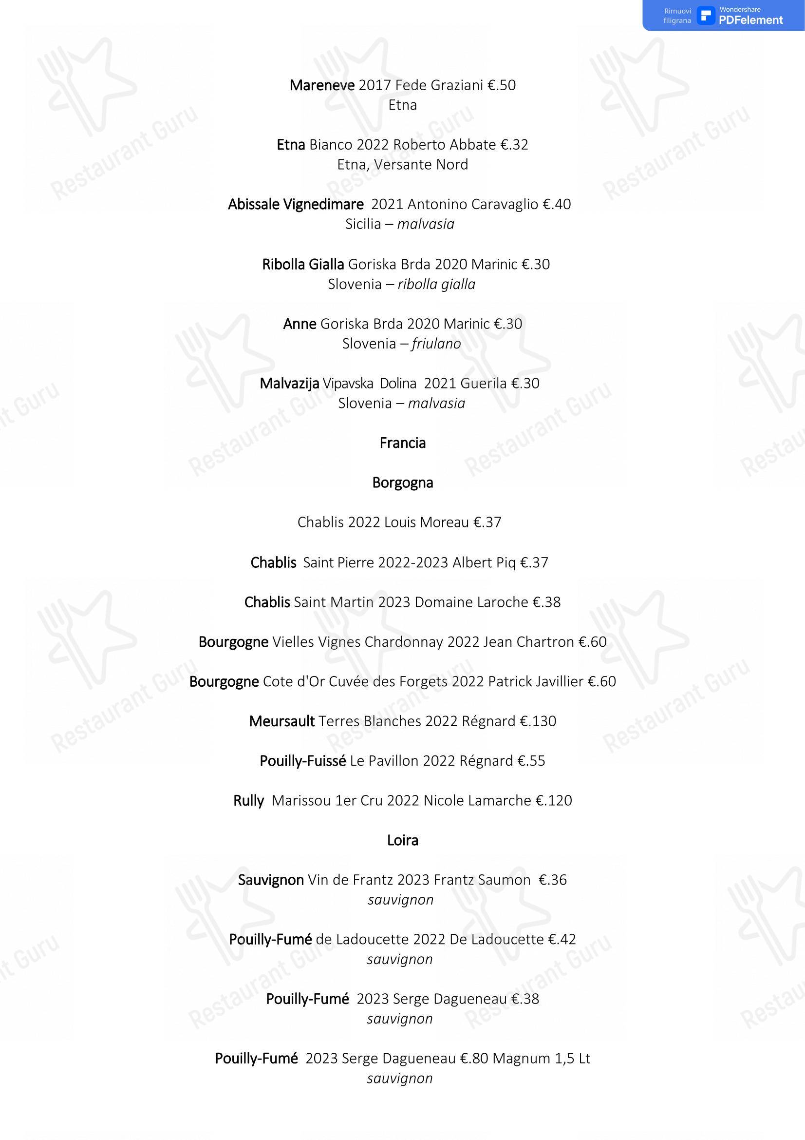 菜单 per Osteria Don Abbondio in Forli