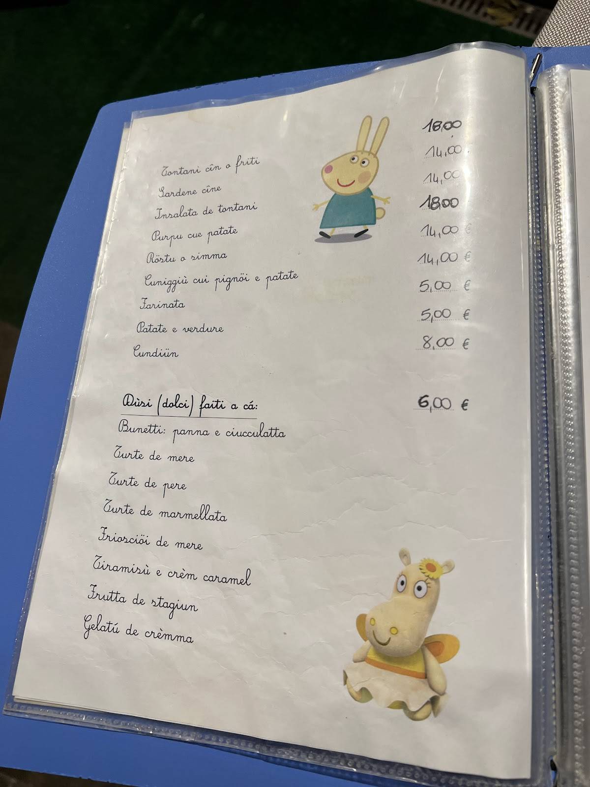 Menu di Osteria I Matetti 