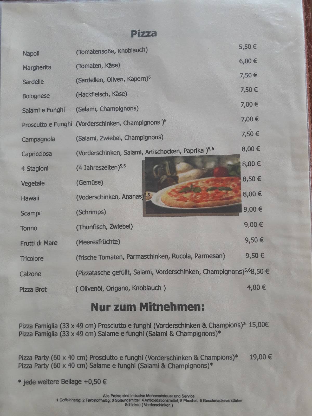 Speisekarte Von Pizzeria Trattoria Da Toni Oy Mittelberg