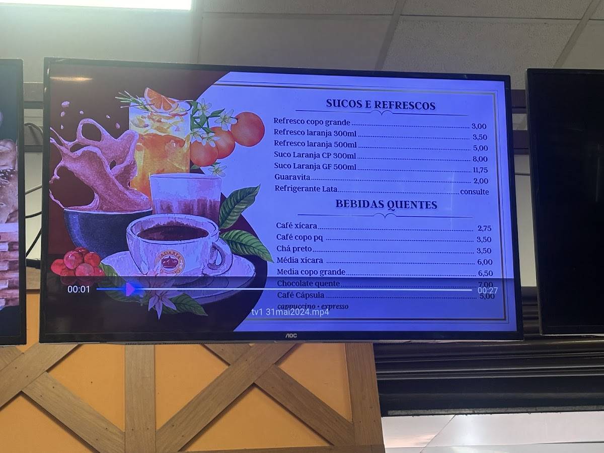 Padaria Império cardápio