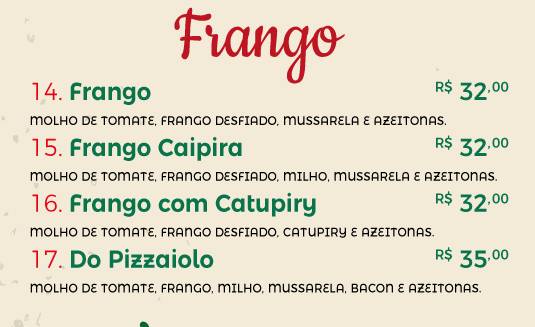 Padaria Portuguesa cardápio
