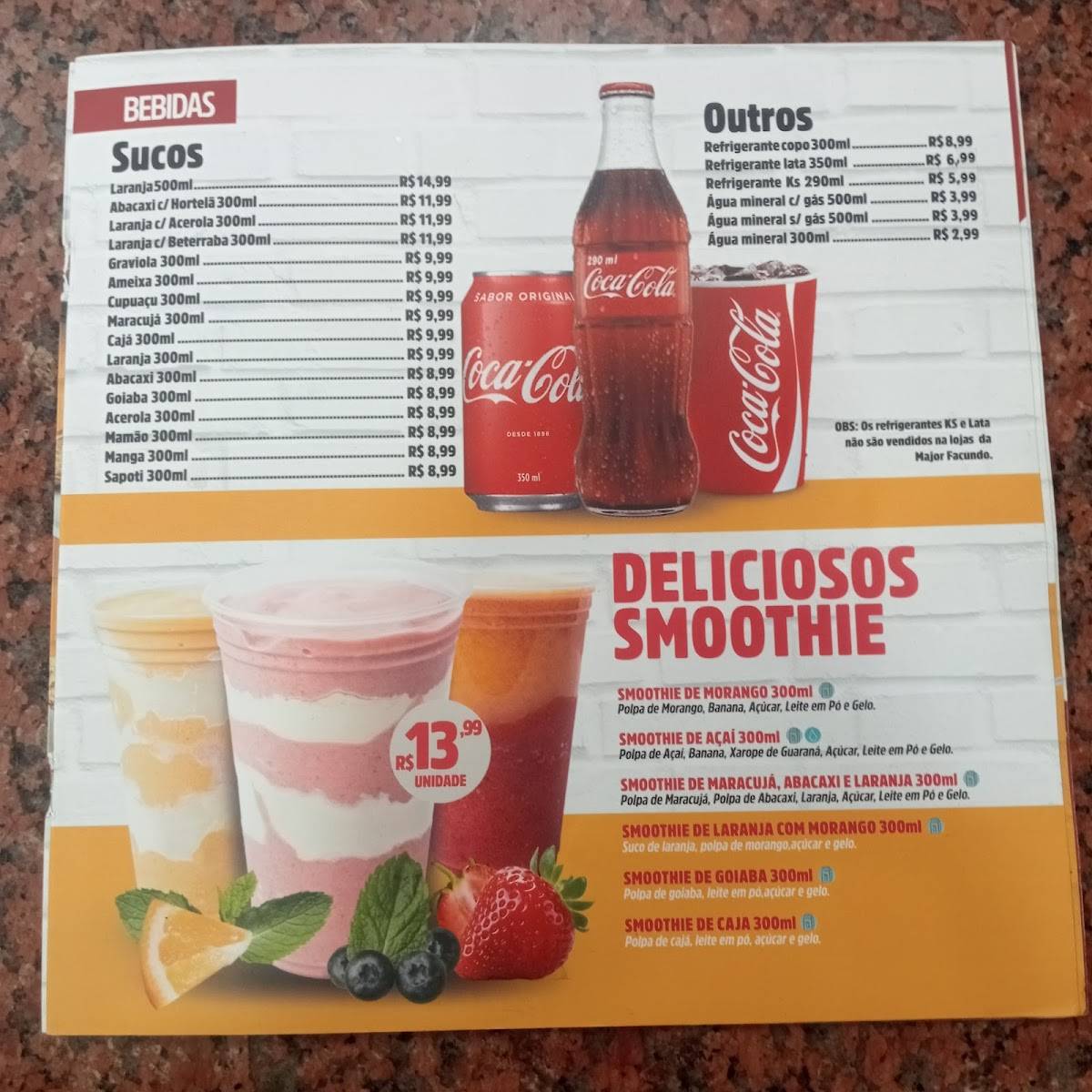 Padaria Romana (Centro) cardápio