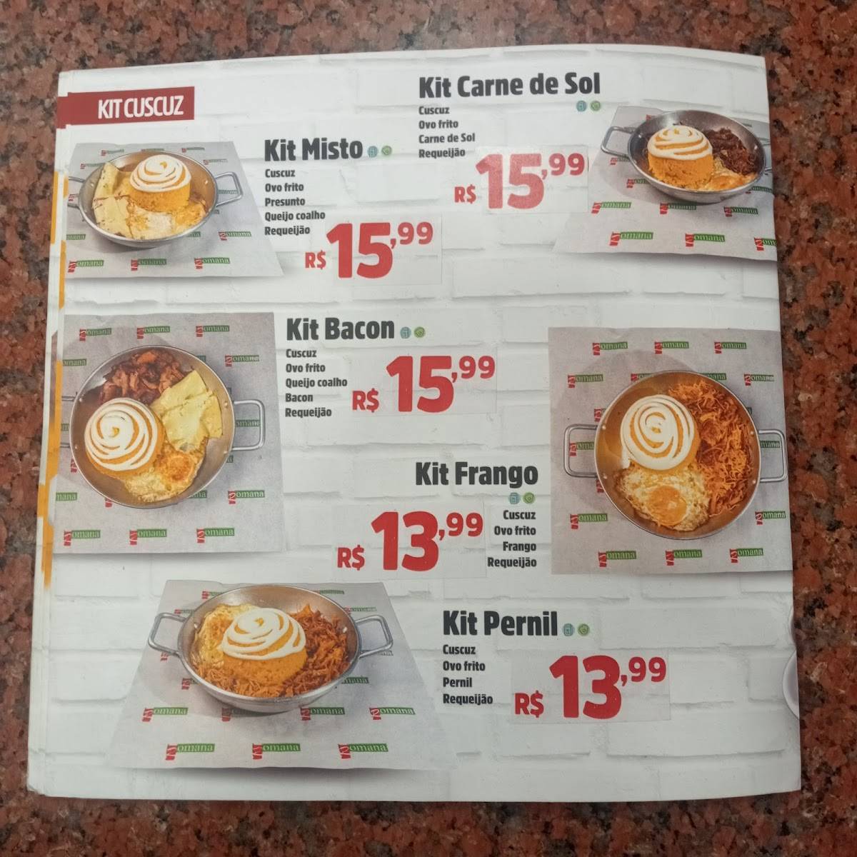 Padaria Romana (Centro) cardápio