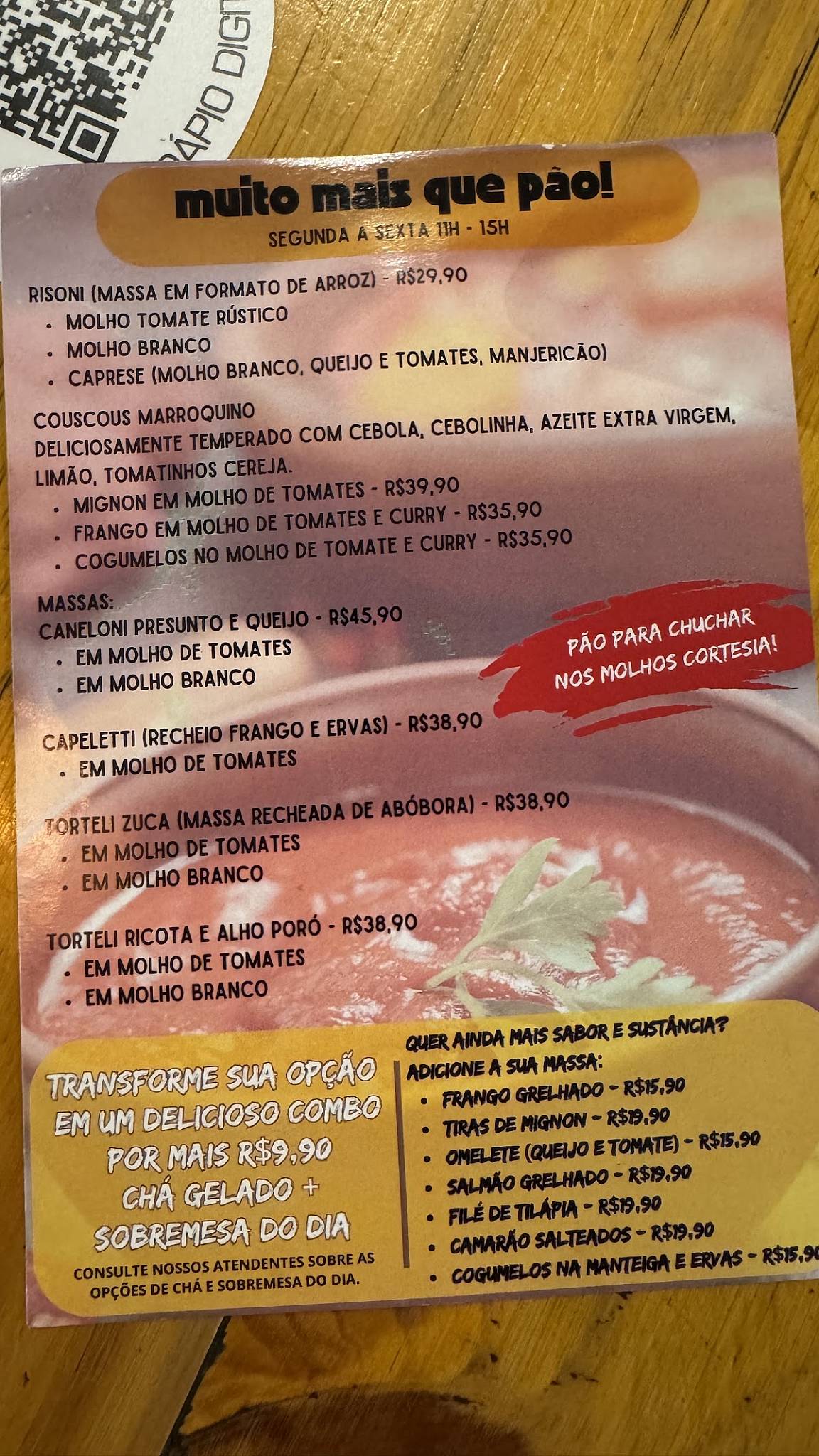 Padoca do Caipira cardápio