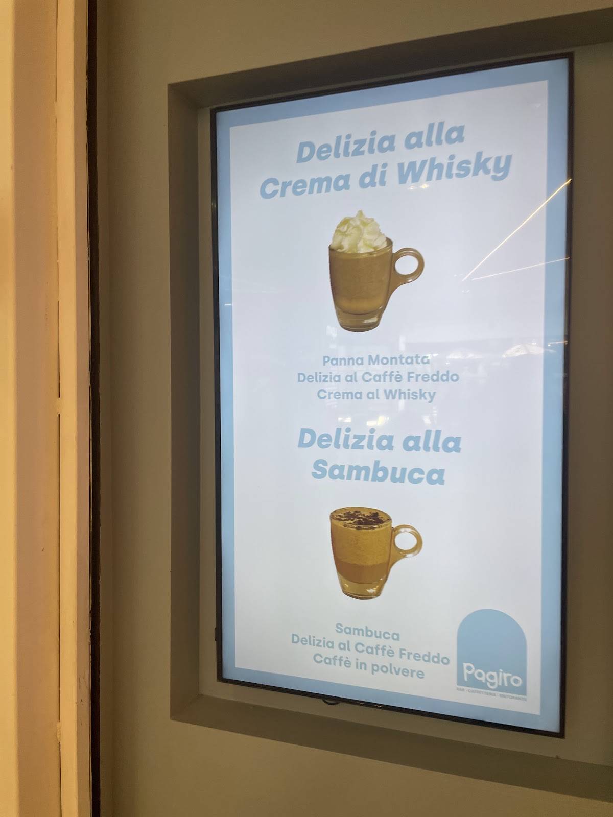 Menu di Pagiro Caffetteria 
