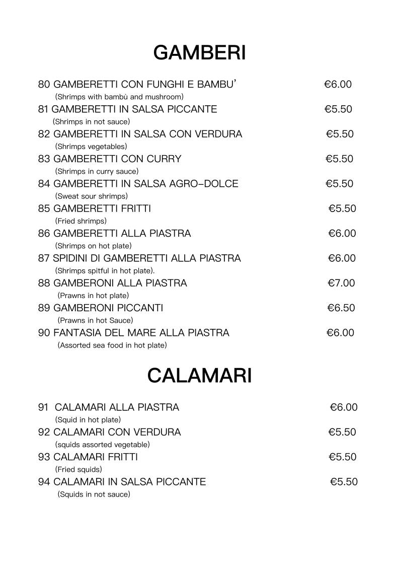 Menu di Felice (Ristorante Cinese) 