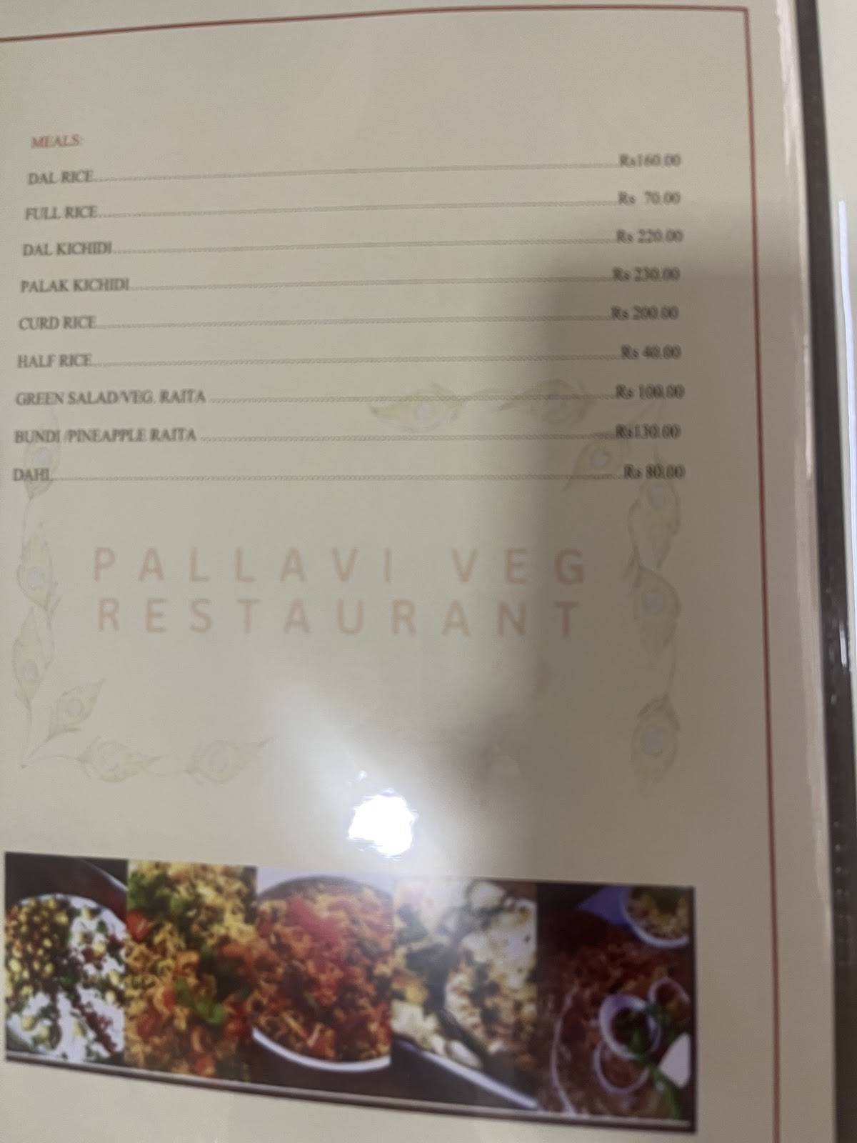 Pallavi Veg Family Restaurant menu