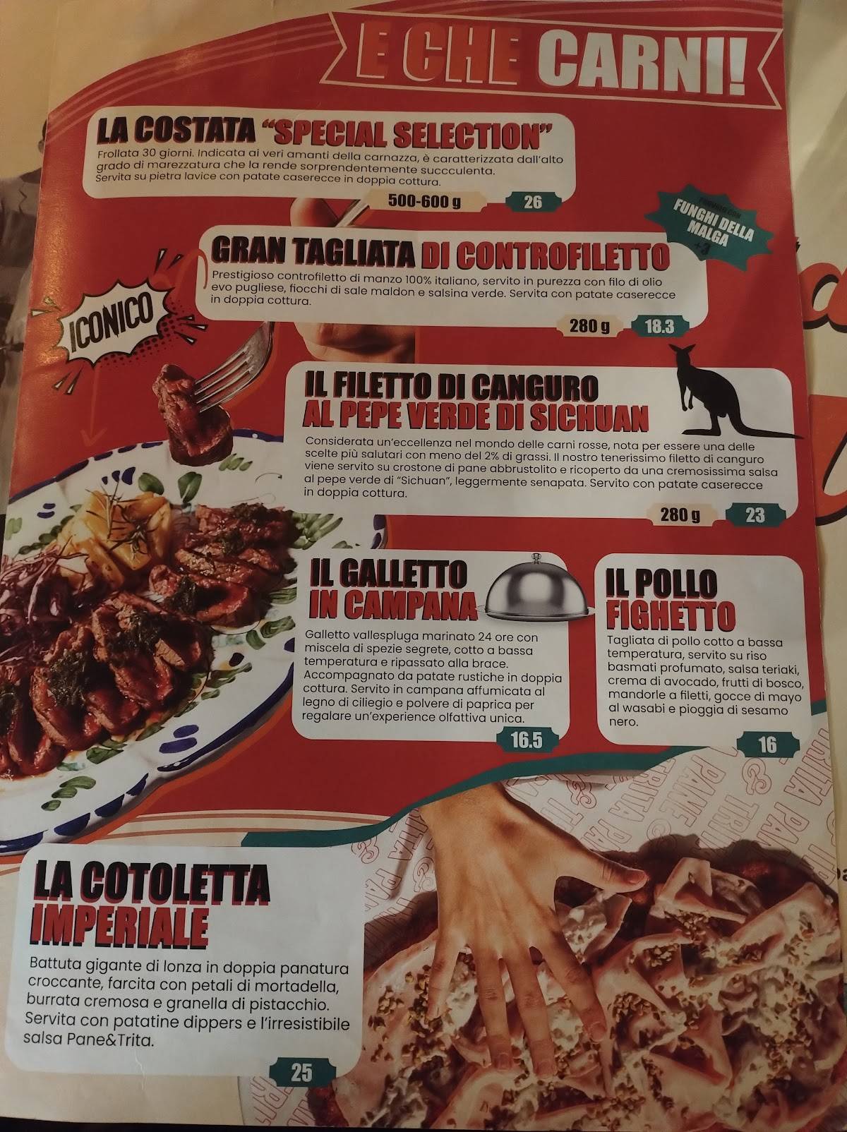 Menu di Pane & Trita | Seregno 