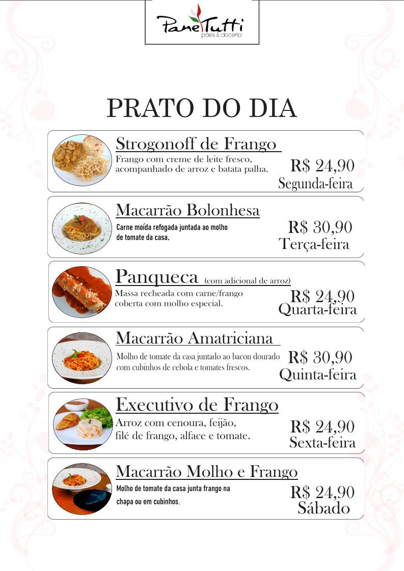 Panetutti Pães e Doceria Ponta Verde cardápio