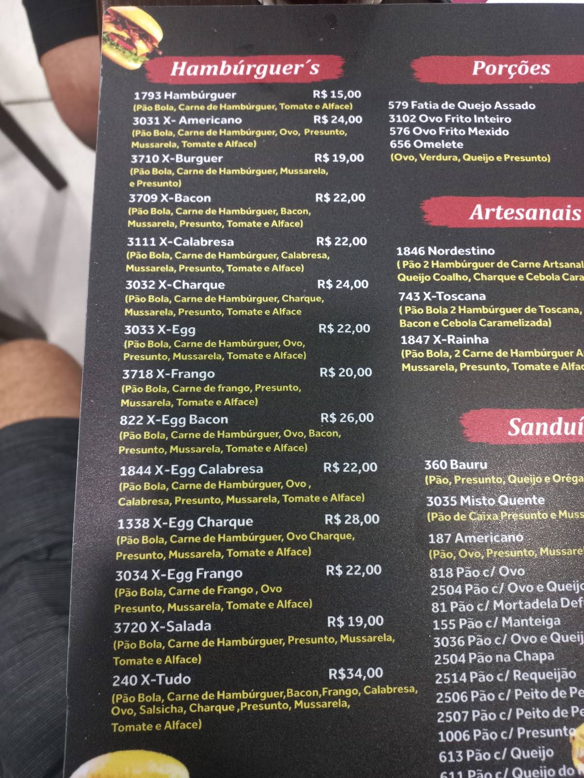 Panificadora Rainha de Porto de galinhas cardápio