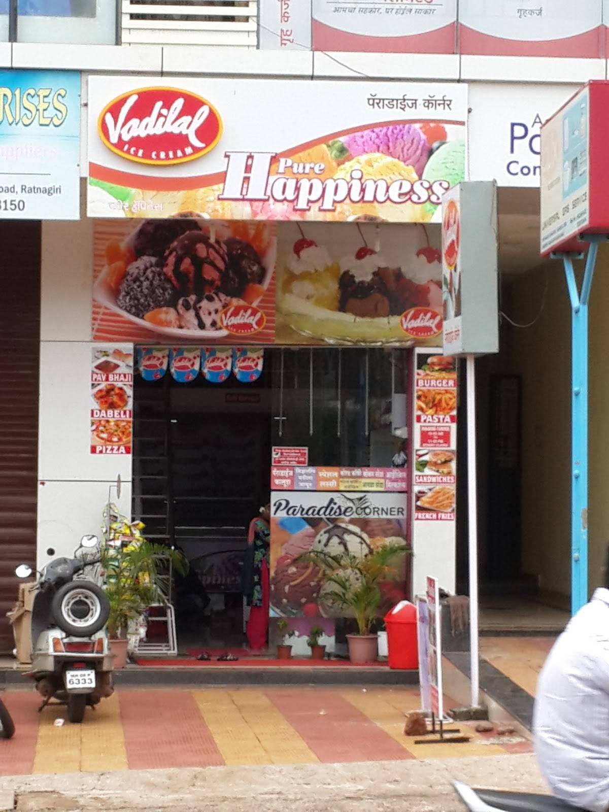 Paradise Corner Ice Cream And Snacks. menu
