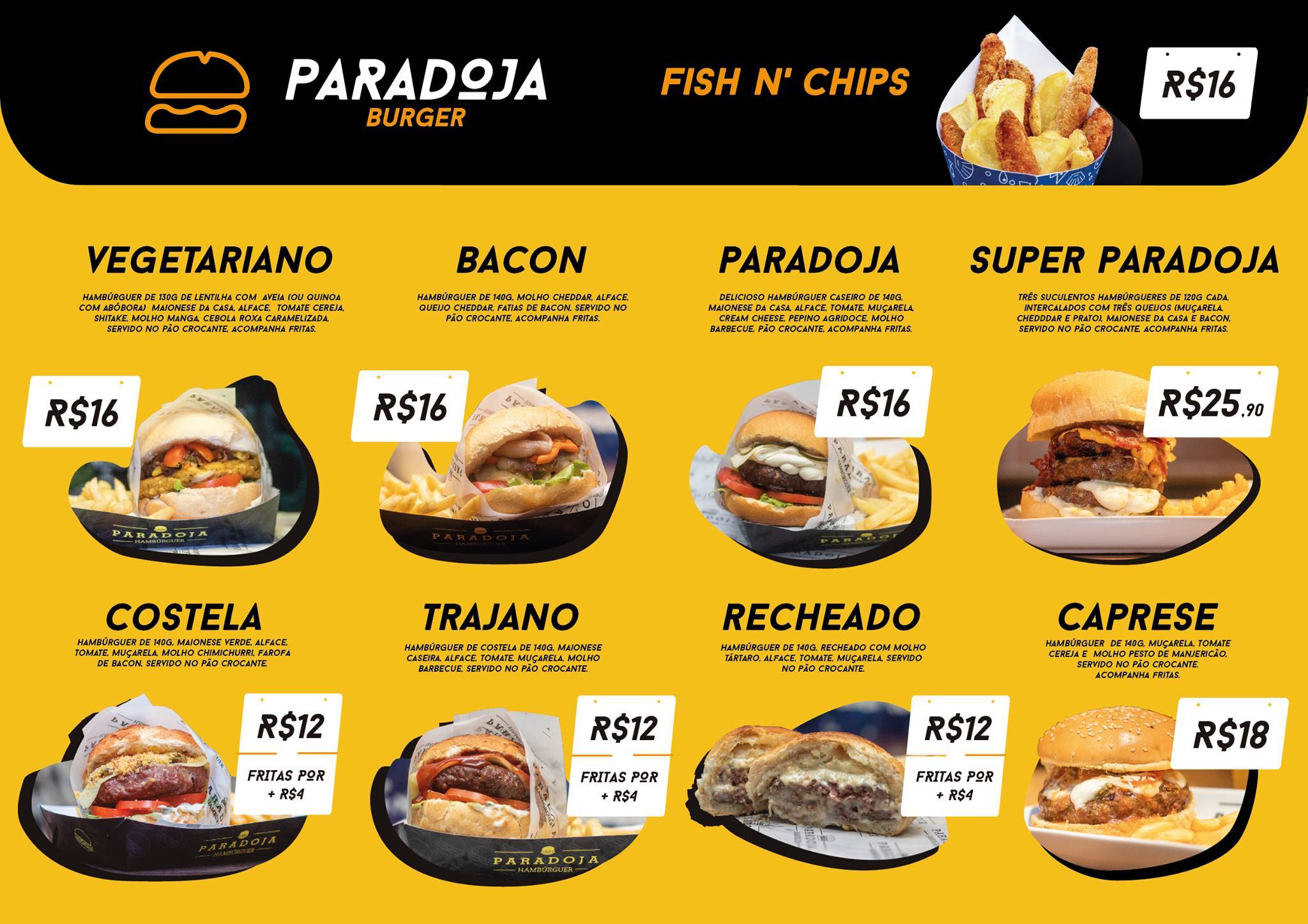 Paradoja Karaokê Bar cardápio